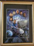 Star Trek Next Generation Framed Photo Signed by 5 Free Shipping