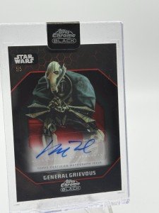 General Grievous Autograph/5 ! Very Rare Dark Side Auto! 