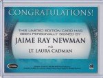 2005 Stargate Heroes Atlantis Jaime Ray Newman as Lt. Laura Cadman AUTOGRAPH