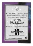 Star Trek Movies Leon Russom as Commander-in-Chief Autographed Card A21