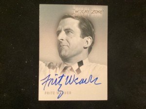 TWILIGHT ZONE A-12 FRITZ WEAVER AUTOGRAPHED CARD