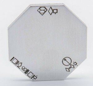 Smallville replica prop Kryptonian ship key  Metal, Laser engraved.