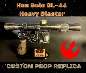 Star Wars Han Solo Blaster DL-44 Custom Prop 1:1 Replica With Stand | Cosplay
