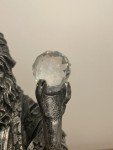 Wizard Statue Figure Crystal Magic Sci Fi Midevil Orb Wand 8.5 Inches Tall