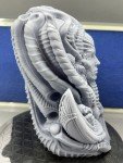 H.R Giger Inspired Alien Mother Wall Statue Gray UV Resin Unpainted