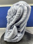 H.R Giger Inspired Alien Mother Wall Statue Gray UV Resin Unpainted