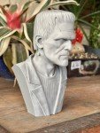 Universal Monsters Frankenstein Monster 3D Printed Bust Statue 6.75 Inches Gray