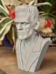 Universal Monsters Frankenstein Monster 3D Printed Bust Statue 6.75 Inches Gray