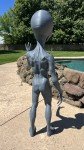 Grey Alien Wave Hello Life Size DIY Statue 4' tall