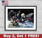 Battlestar Galactica Poster 18" x 24" Print Retro Sci-Fi Wall Art