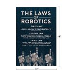 The Three Laws of Robotics Rules Science Fiction SciFi Geeky Inventor Handbook of Robotics Reference Chart Cool Wall Art Print Poster 12x18