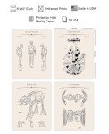 Poster Master 4-Piece Sci-Fi Characters Blueprint Poster - Patent Print - Spaceship Art - Armored Walker Art - Technical Drawing Art - Fantasy Art - Office or Kids Room Decor - 8x10 UNFRAMED Wall Art