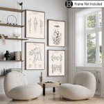 Poster Master 4-Piece Sci-Fi Characters Blueprint Poster - Patent Print - Spaceship Art - Armored Walker Art - Technical Drawing Art - Fantasy Art - Office or Kids Room Decor - 8x10 UNFRAMED Wall Art