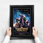 HWC Trading Guardians of The Galaxy 1 Chris Pratt and Cast 16 x 12 inch Framed Gifts Printed Poster Signed Autograph Picture for Movie Memorabilia Fans - 16" x 12" Framed