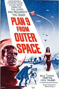 Plan 9 From Outer Space Poster Ed Wood Retro Vintage Horror Movie Merchandise SciFi Classic Bela Lugosi Vampira Aliens UFO Kitsch Plan Nine From Outer Space Cool Wall Art Print Poster 12x18