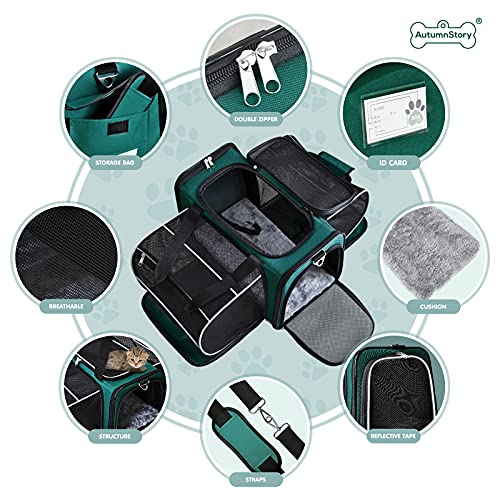 AutumnStory Expandable Cat Carrier - Green
