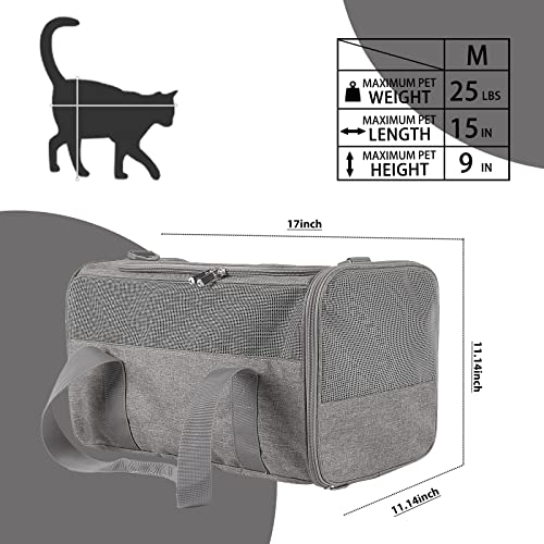 Soft Sided Cat Carrier Bag, Airline Approved (Medium)