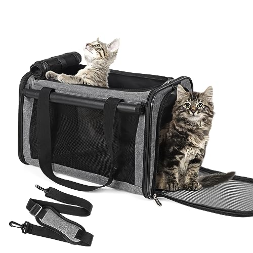 YUDODO Airline Approved Soft-Sided Cat Carrier - Grey Green