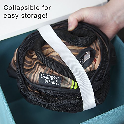 Foldable Travel Cat Carrier - Blue/Brown