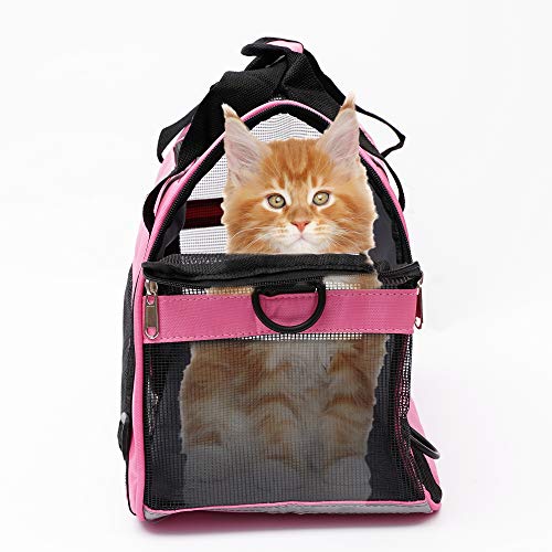 Soft-sided Cat Carrier for Travel - Pink