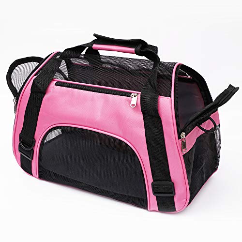Soft-sided Cat Carrier for Travel - Pink
