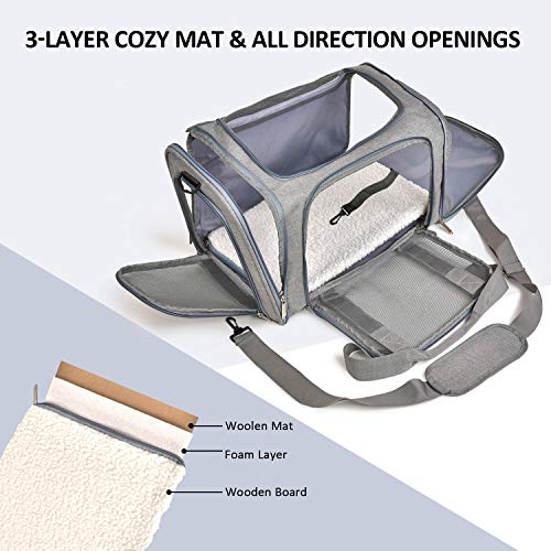 Henkelion Collapsible Cat Carrier - Grey