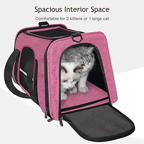 HiCaptain Soft Cat Carrier - Breathable Pet Carrier (Pink)