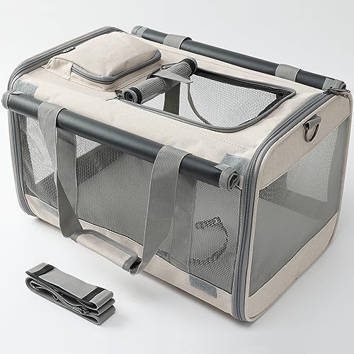 Soft-Sided Military Khaki Cats Carrier for Travel