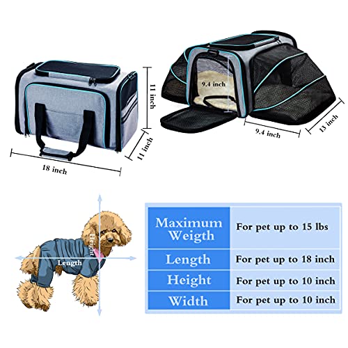 Expandable Soft-Sided Cat Carrier for Airline Travel