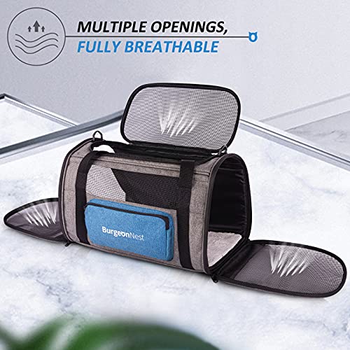 BurgeonNest Large Cat Carrier with Side Bag