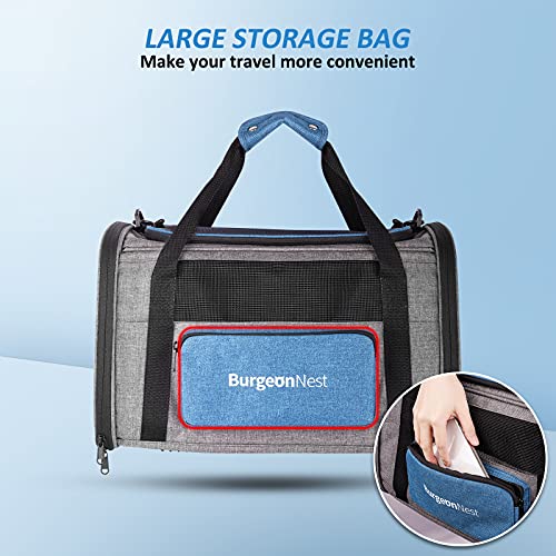 BurgeonNest Large Cat Carrier with Side Bag