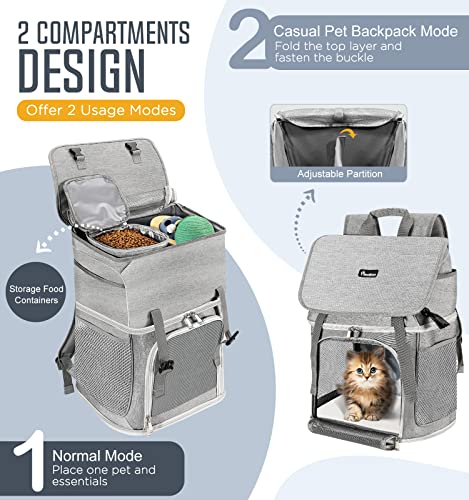Pawaboo 2-in-1 Cat Pet Carrier Backpack: Travel in Style!