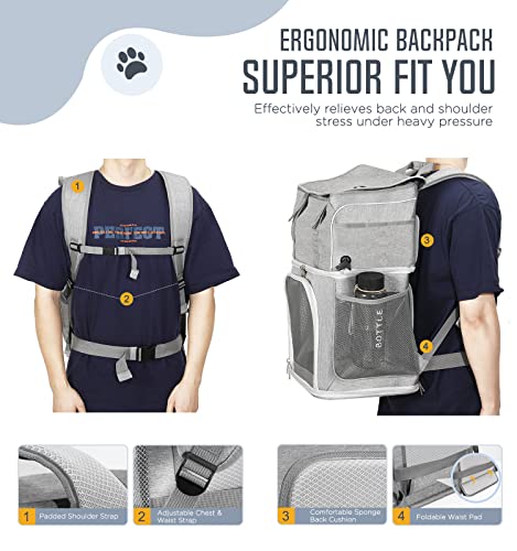 Pawaboo 2-in-1 Cat Pet Carrier Backpack: Travel in Style!