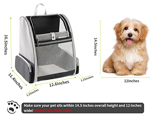 Texsens Traveler Bubble Backpack for Cats and Dogs (Black)