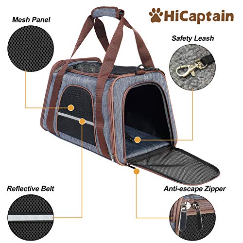 Soft Cat Carrier with Top Mesh Window - Blue