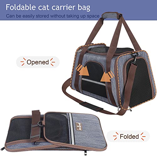 Soft Cat Carrier with Top Mesh Window - Blue