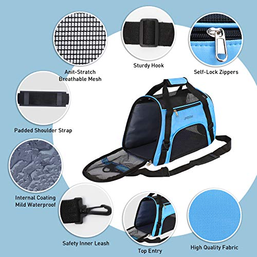 JMOON Soft-Sided Airline Approved Cat Travel Carrier
