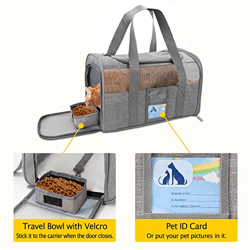 Refrze Airline Approved Cat Carrier, Small/Medium Grey