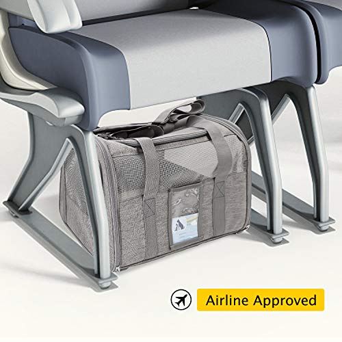Refrze Airline Approved Cat Carrier, Small/Medium Grey