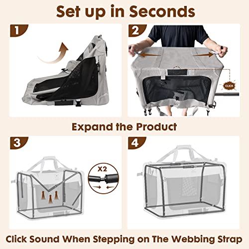 Extra Large Cat Carrier for Traveling, Indoor/Outdoor Uses