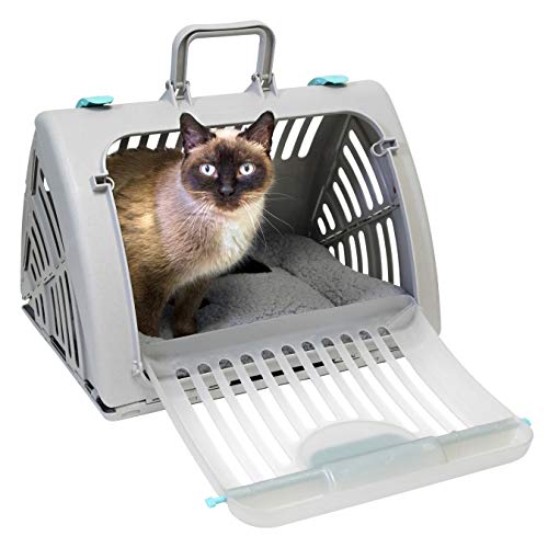 SportPet Foldable Travel Cat Carrier with Waterproof Bed