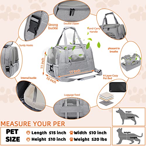 8 Pcs Airline Approved Pet Carrier for Cats