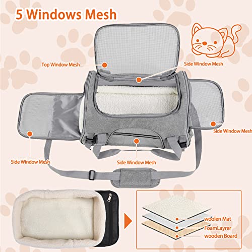8 Pcs Airline Approved Pet Carrier for Cats