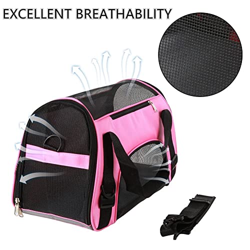 Portable Pet Carrier Bag for Cats - Small, Pink