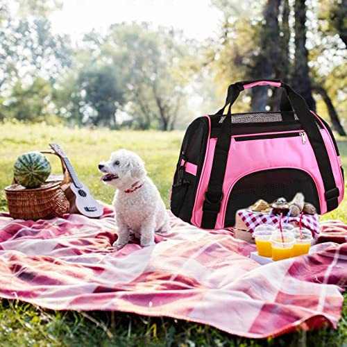 Portable Pet Carrier Bag for Cats - Small, Pink