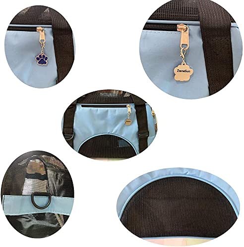 ZaneSun Soft-Sided Cat Travel Carrier (Small Blue)