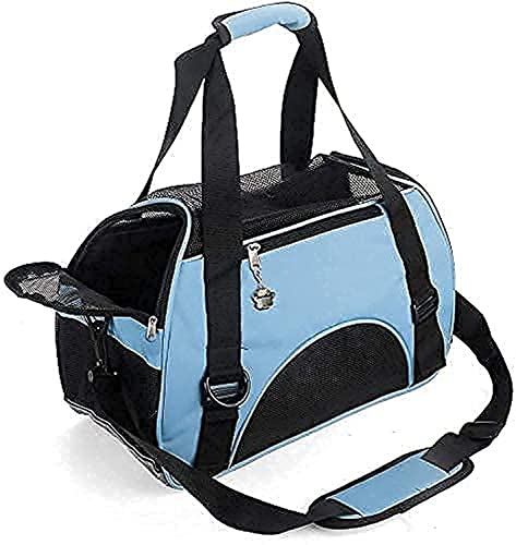ZaneSun Soft-Sided Cat Travel Carrier (Small Blue)