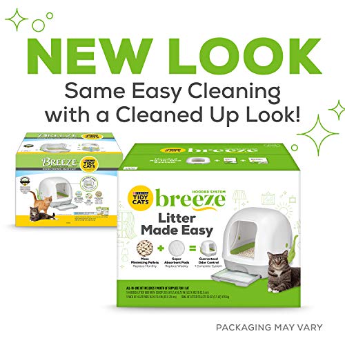 Hooded Cat Litter Box with Pellets & Pads
