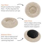 Cozy Donut Dog Bed for Anxiety Relief
