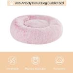 Light Pink Donut Cuddler Bed for Dogs and Cats